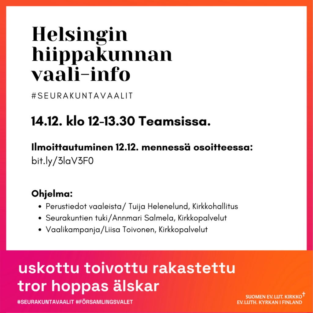 Helsingin hiippakunnan vaali-info Helsingin hiippakunnan vaali-info
